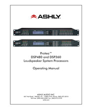 Ashly Protea DSP360 Operating Manual