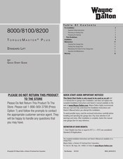 Wayne-Dalton Torquemaster Plus 8000 Quick Start Manual