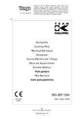 Team Kalorik TKG EKP 1000 Manual