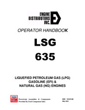 Engine distributors LSG 635 Operator's Handbook Manual