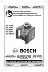 Bosch GRL 240 HV Operating/Safety Instructions Manual