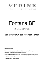 Verine Fontana BF User Instructions