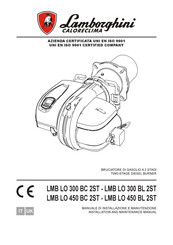 Lamborghini Caloreclima LMB LO 300 BC 2ST Installation And Maintenance Manual