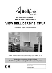 Bellfires VIEW BELL DERBY 3 LF Instructions For Use & Manual Daily Maintenance