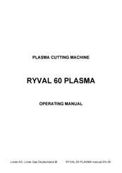 Linde RYVAL 60 PLASMA Operating Manual
