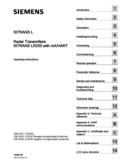 Siemens 7ML5433 Operating Instructions Manual