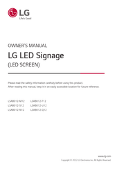 LG LSAB012-Q12 Owner's Manual