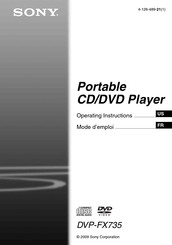 Sony DVP-FX735 Operating Instructions Manual