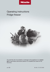 Miele KFN 4394 ED ws Operating Instructions Manual