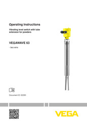 Vega VEGAWAVE 63 Operating Instructions Manual