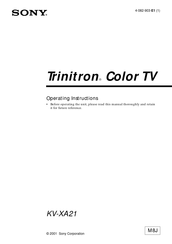Sony TRINITRON KV-XA21M8J Operating Instructions Manual