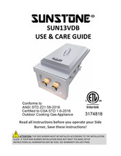 SUNSTONE SUN13VDB Use & Care Manual