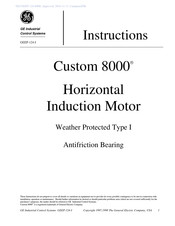 GE Custom 8000 Instructions Manual