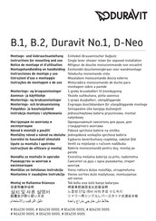 DURAVIT B24230 0000 Instructions For Mounting And Use