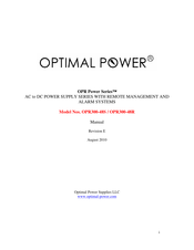 Optimal Power OPR300-48R Manual
