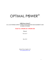 Optimal Power OPR200-24R Manual