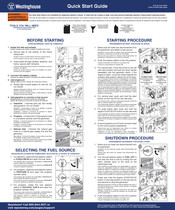 Westinghouse WGen10500TFc Quick Start Manual