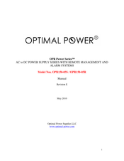 Optimal Power OPR150-05S Manual