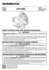 Metabo HPT CM 4SB2 Safety Instructions And Instruction Manual