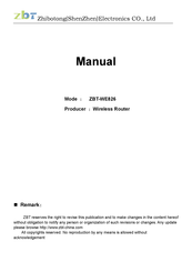 ZBT ZBT-WE826 Manual