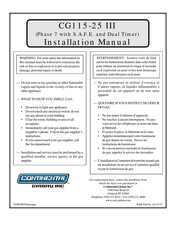 Continental Girbau CG115-25 III Installation Manual