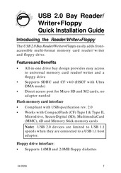 Siig USB 2.0 Bay Reader/Writer+Floppy Quick Installation Manual