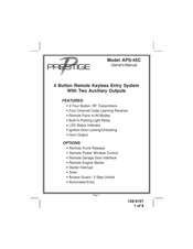 Prestige APS-45C Owner's Manual