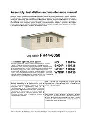 Palmako FR44-6050 Assembly, Installation And Maintenance Manual