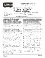 Maytag MDE18PD User Instructions