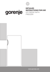 Gorenje RB4142ANW Detailed Instructions For Use