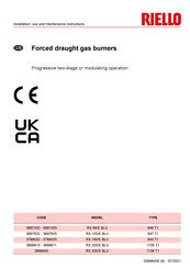 Riello RS 200/E BLU Installation, Use And Maintenance Instructions