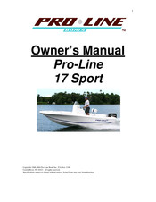 Pro-Line Boats 17 Sport Owner's Manual