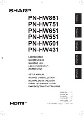 Sharp PN-HW861 Setup Manual