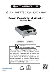 Adventys GLN MANETTE 3000 Operating And Installation Manual
