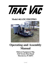 Trac Vac 462-ZH Operating And Assembly Manual