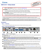 Extron electronics NAV E 511 Setup Manual