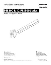 Assa Abloy Sargent PE8300 Series Installation Instructions Manual