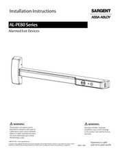Assa Abloy Sargent AL-PE80 Series Installation Instructions Manual