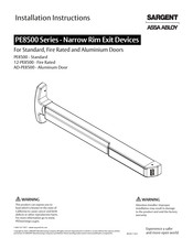 Assa Abloy Sargent AD-PE8500 Installation Instructions Manual
