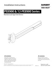 Assa Abloy Sargent PE8900 Series Installation Instructions Manual