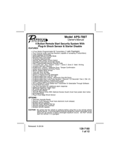 Audiovox Prestige Platinum Plus APS-786T Owner's Manual
