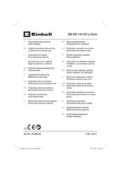 EINHELL GE-GS 18/150 Li-Solo Original Operating Instructions