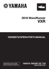 Yamaha WaveRunner VXR 2018 Owner's/Operator's Manual