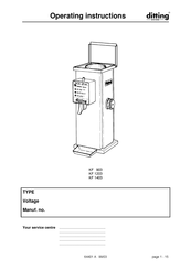 DITTING KF 903 Operating Instructions Manual