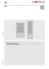 Hafele Axis 231.98.320 Operating Instructions Manual