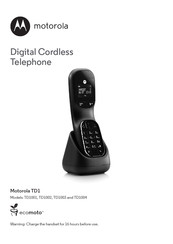 Motorola TD1001 Manual
