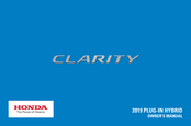 Honda Clarity Plug-In Hybrid 2019 Owner's Manual