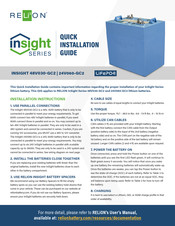 ReliOn INSIGHT 24V060-GC2 Installation Instructions