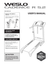 Weslo cadence r 5.2 best sale treadmill manual