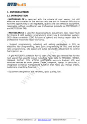 DTDAUTO MOTOSCAN CE Manual